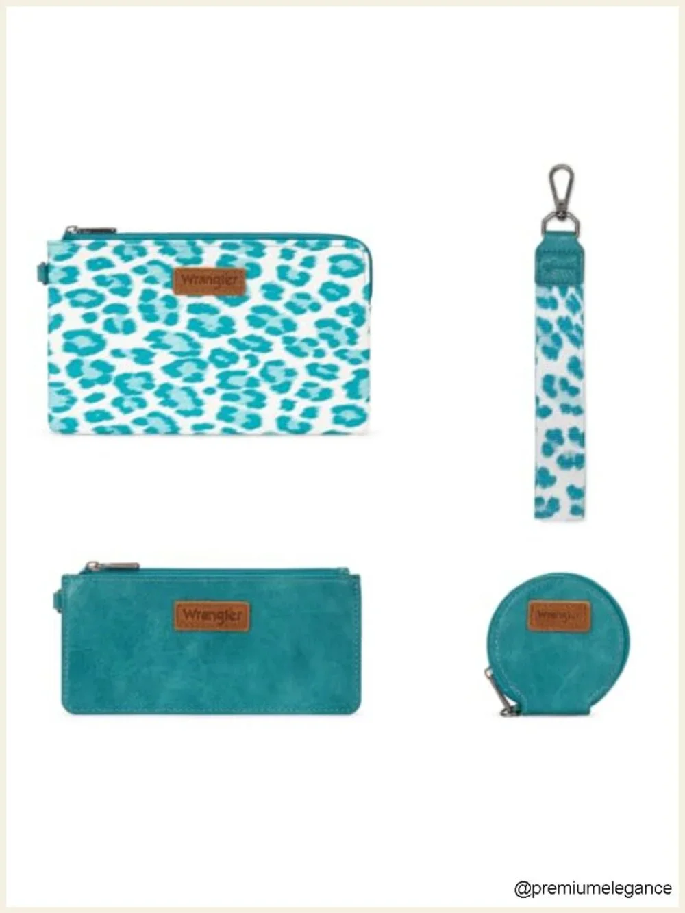Faux Leather RFID Blocking Wristlet Wallet with Detachable Coin Purse